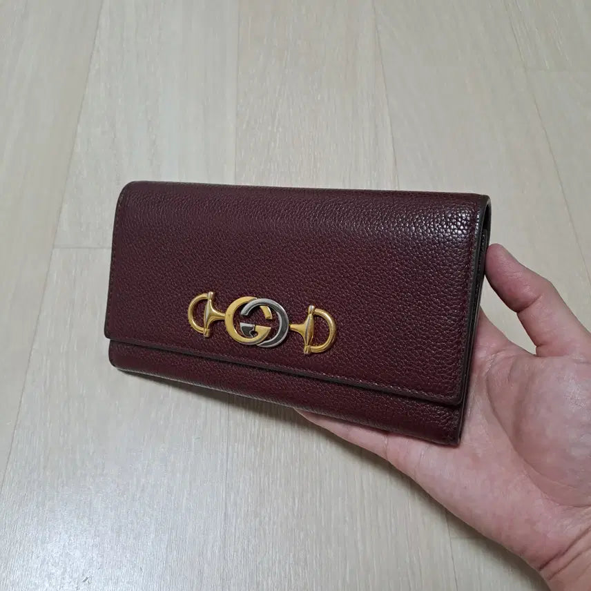 [BUNJANG] Gucci Jumy Wallet Burgundy Leather / [100%/정품] 구찌 주미 버건디 레더 장지갑