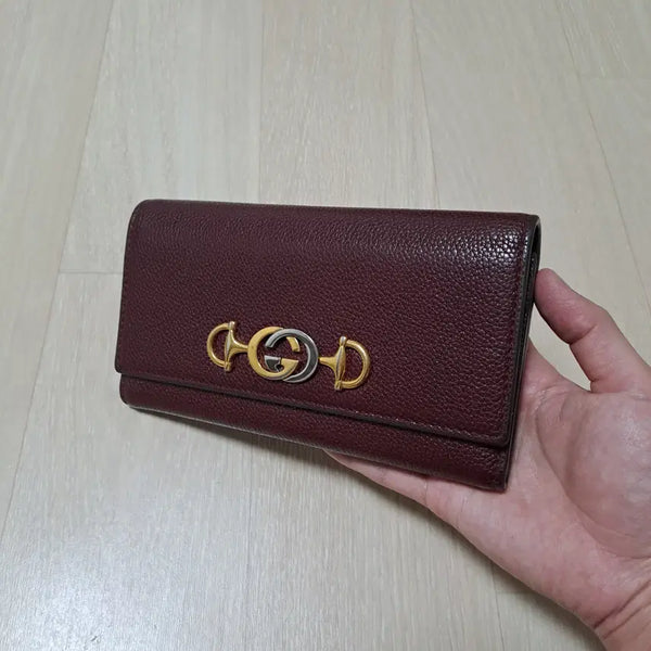 [BUNJANG] Gucci Jumy Wallet Burgundy Leather / [100%/정품] 구찌 주미 버건디 레더 장지갑