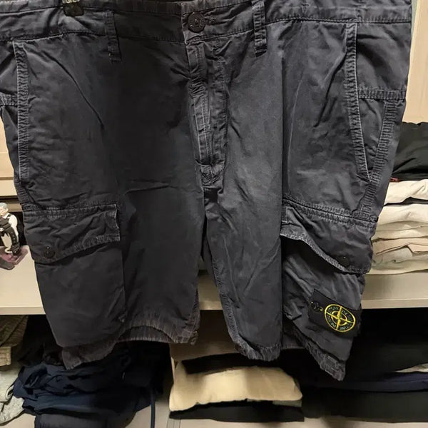 [BUNJANG] Stone Island Cargo Bermuda Shorts Navy / 스톤아일랜드 카고 버뮤다 반바지 네이비