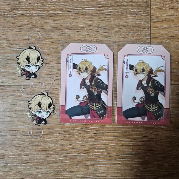 [BUNJANG] Genshin Impact PC Lounge Toma Omamori Charm & Straw Pick Bundle Set / 원신pc라운지 토마 오마모리 + 빨대픽 일괄