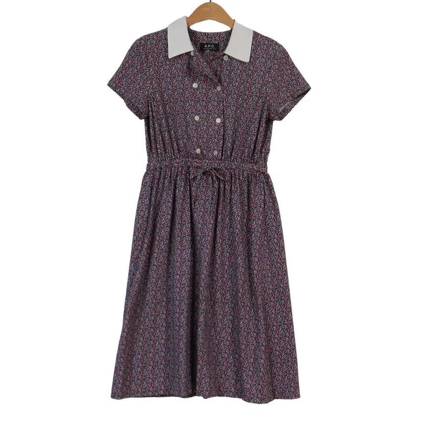 [BUNJANG] A.P.C. Floral Midi Dress with White Collar / A.P.C. 플라워 원피스 36 프렌치 미디원피스