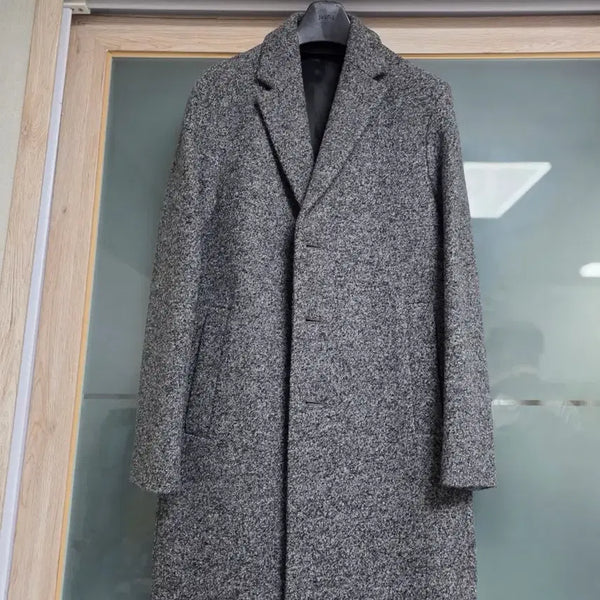 [BUNJANG] Solid Homme Single Coat Herringbone Grey / 솔리드옴므 싱글 코트