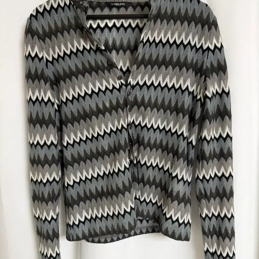 [BUNJANG] Labelless Jacquard Cardigan / 레이블리스 자카드 가디건