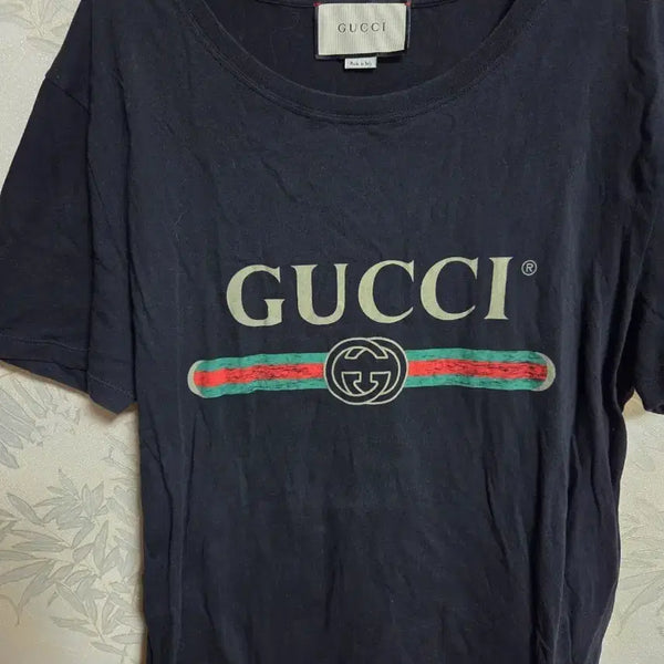 [BUNJANG] Gucci Logo Short Sleeve T-Shirt Black / 구찌 로고 반팔 티셔츠 블랙