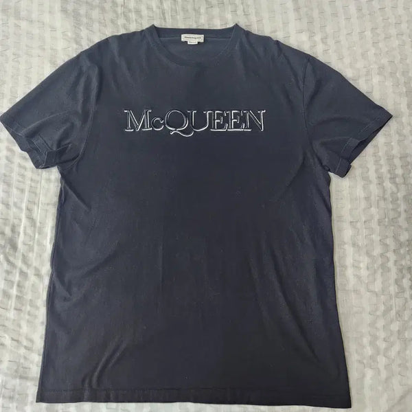 [BUNJANG] Alexander McQueen 3D Embroidery Short Sleeve T-Shirt / 알렉산더 맥퀸3D자수 반팔티