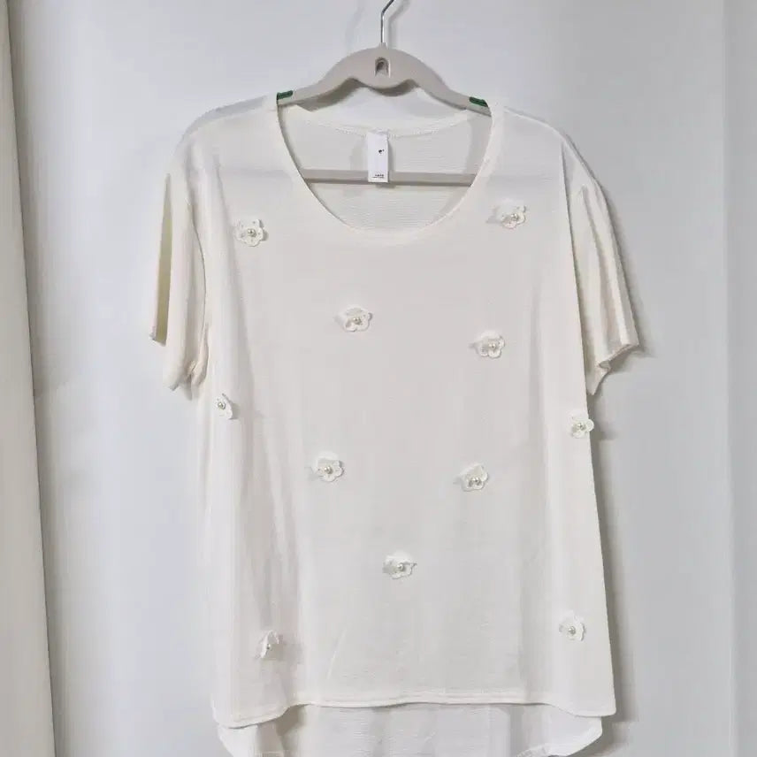 [BUNJANG] Women's Short Sleeve T-Shirt Ivory Size 66 / 여성 반팔티 아이보리66  새옷
