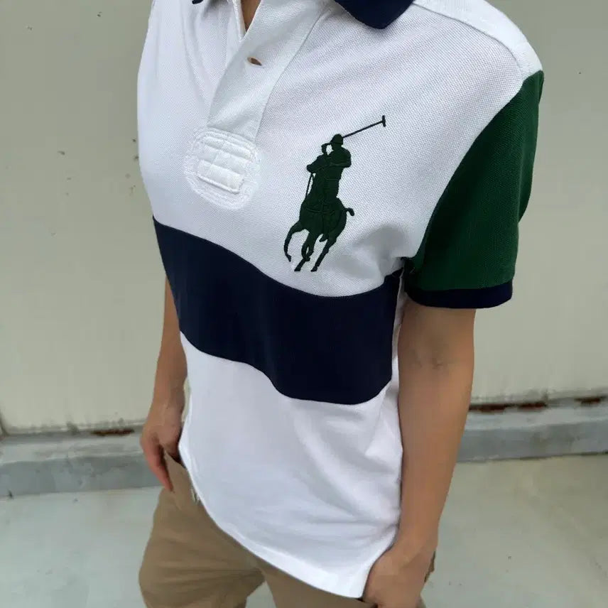[BUNJANG] Polo Ralph Lauren Big Pony Colorblock Short Sleeve Polo Shirt / Polo Ralph Lauren 폴로 빅포니 컬러블록 pk 반팔 티셔츠