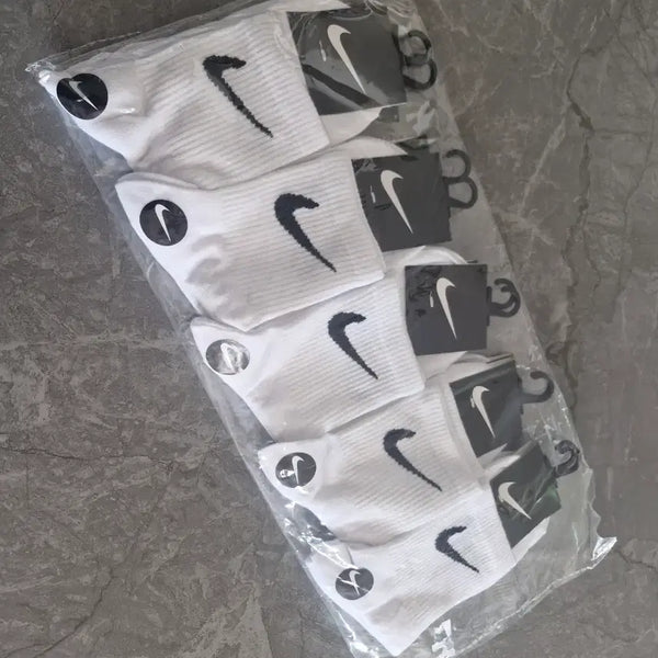 [BUNJANG] Nike Mid-Calf Socks (Medium Thickness, L Size) - Set of 5 / 진짜만원 새상품5개 나이키 중목양말 보통두께 L