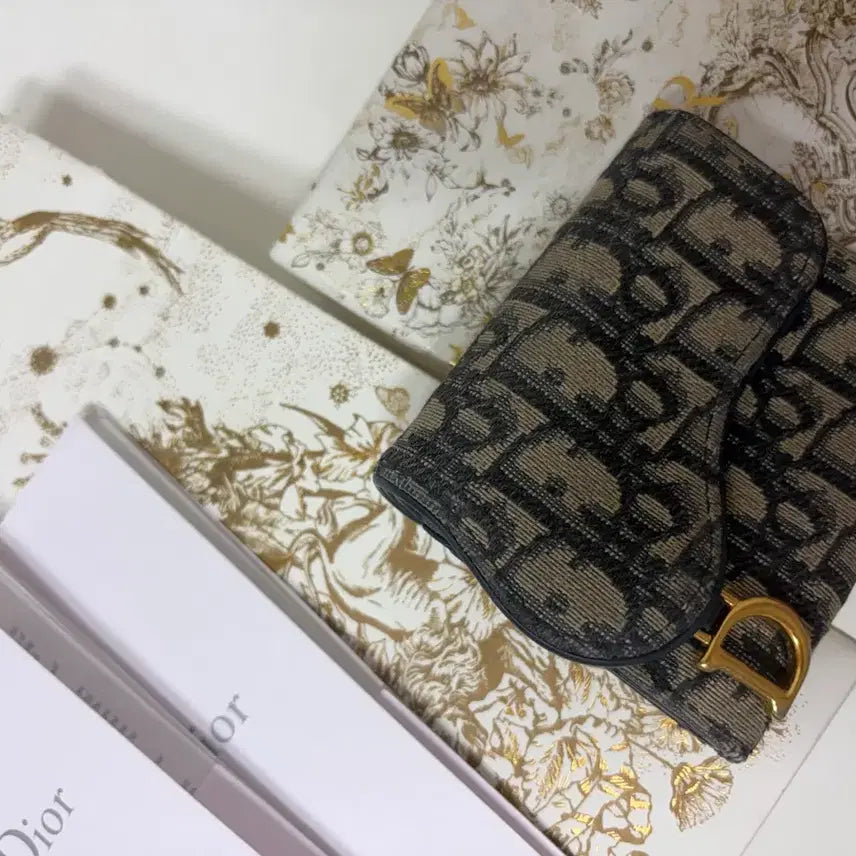 [BUNJANG] Dior Saddle Lotus Wallet / 디올 오블리크 지갑 Saddle Lotus 지갑