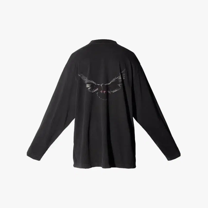 [BUNJANG] YZY GAP Engineered by Balenciaga Dove Long Sleeve T-shirt Black / [M] 이지 갭 엔지니어드 바이 발렌시아가 도브 롱슬리브 티셔츠 블랙