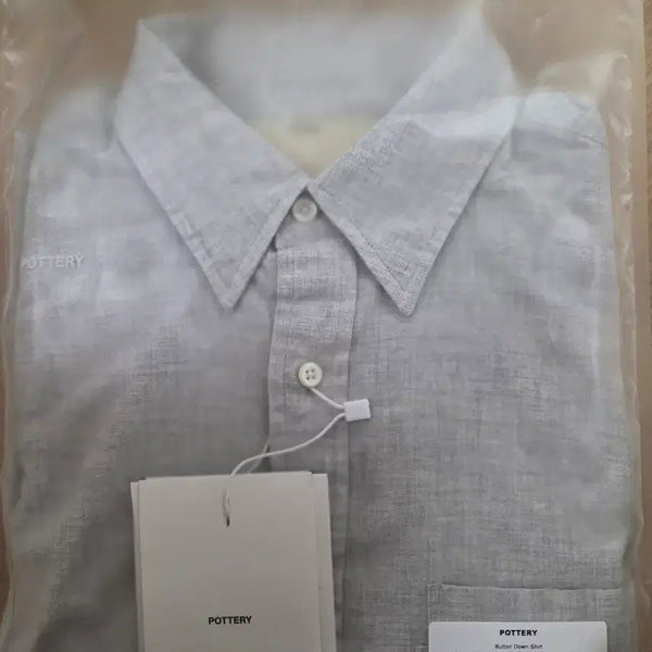 [BUNJANG] Pottery Button-Down Shirt Gray Size 2 / 포터리 버튼다운 셔츠 그레이 2사이즈