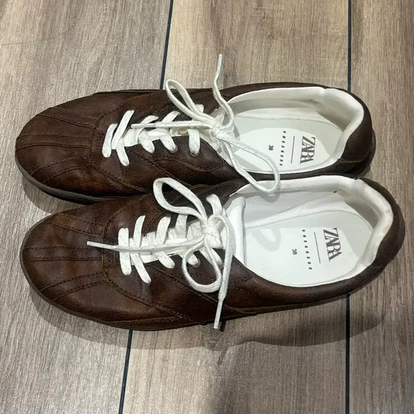 [BUNJANG] Zara Brown Sneakers Size 38 / Zara 자라 스니커즈 브라운 38