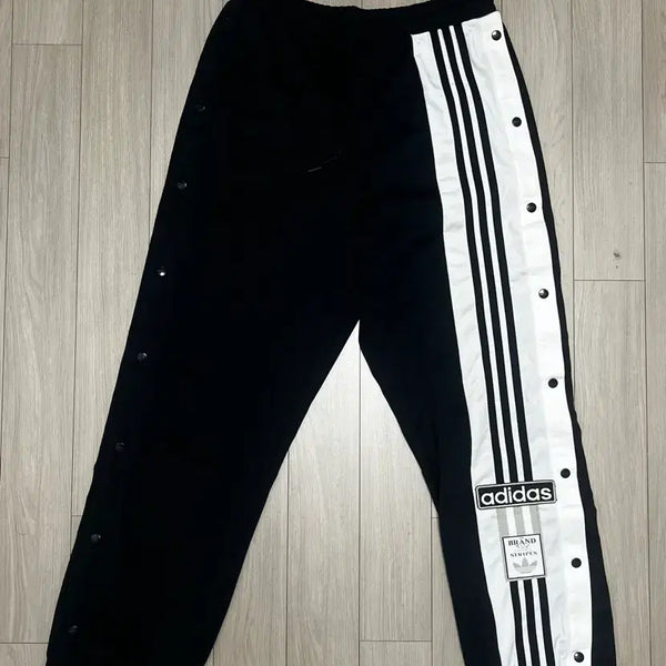 [BUNJANG] Adidas Snap Button Track Pants Black / 아디다스 트랙 팬츠 스냅 버튼 블랙