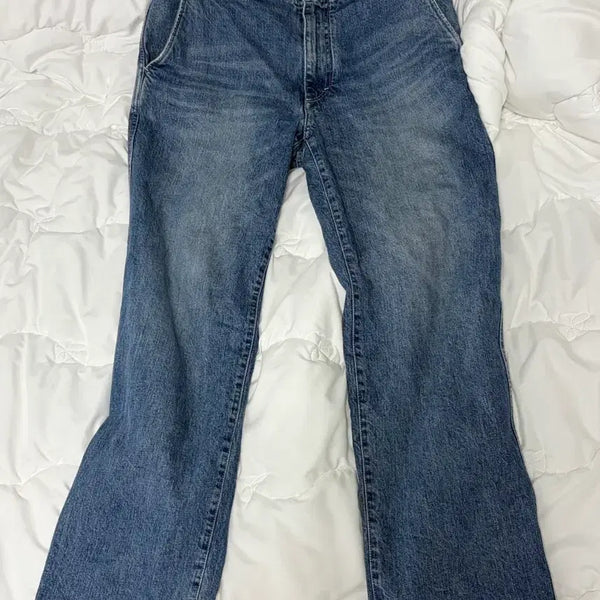 [BUNJANG] Pottery One Washed Straight Denim Mid Blue 3 / 포터리 원워시드 스트레이트 데님 미드블루 3