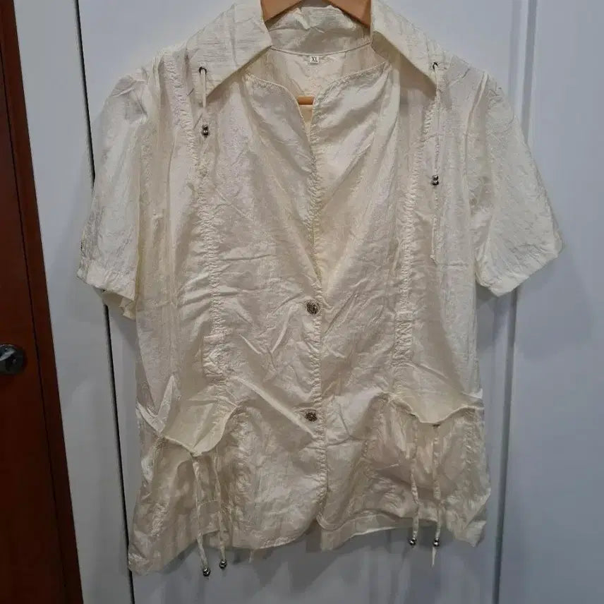 [BUNJANG] Ivory Short-Sleeve Jacket XL (New) / 아이보리 반팔 자켓 XL(새상품)