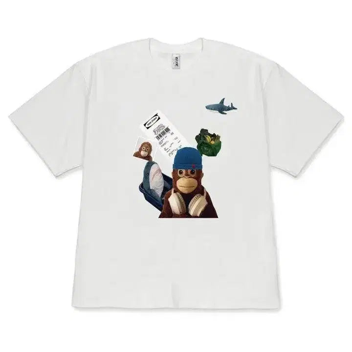[BUNJANG] Monkey Short Sleeve T-Shirt / 에이블리 원숭이 반팔