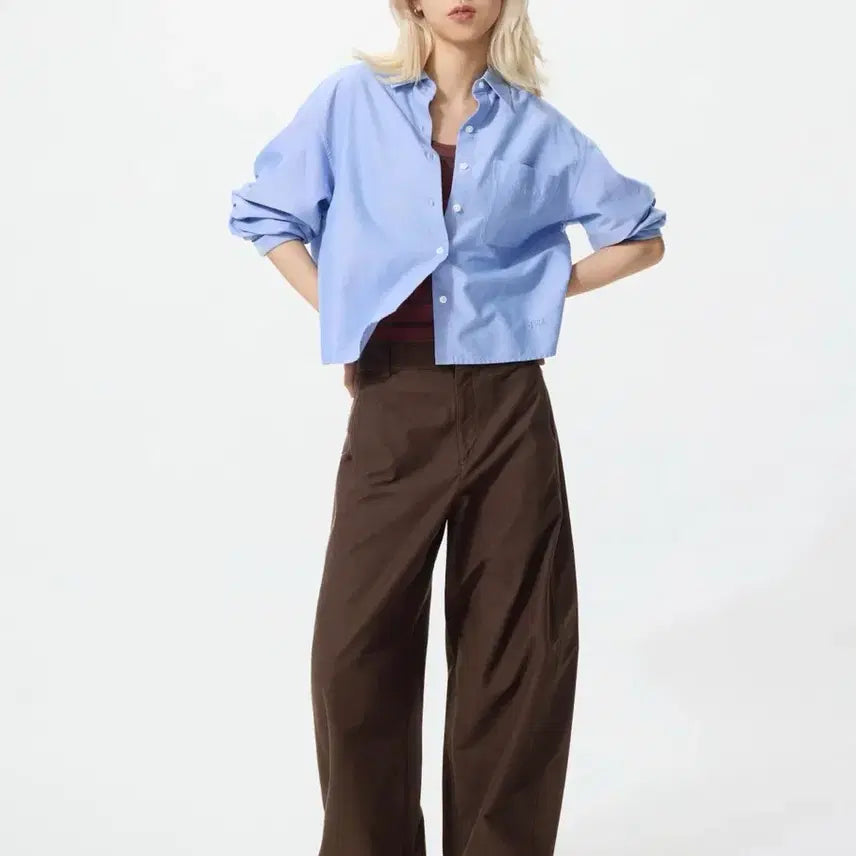 [BUNJANG] Uniqlo Jersey Barrel Leg Pants Dark Brown L / 유니클로 저지배럴레그팬츠 다크브라운 L