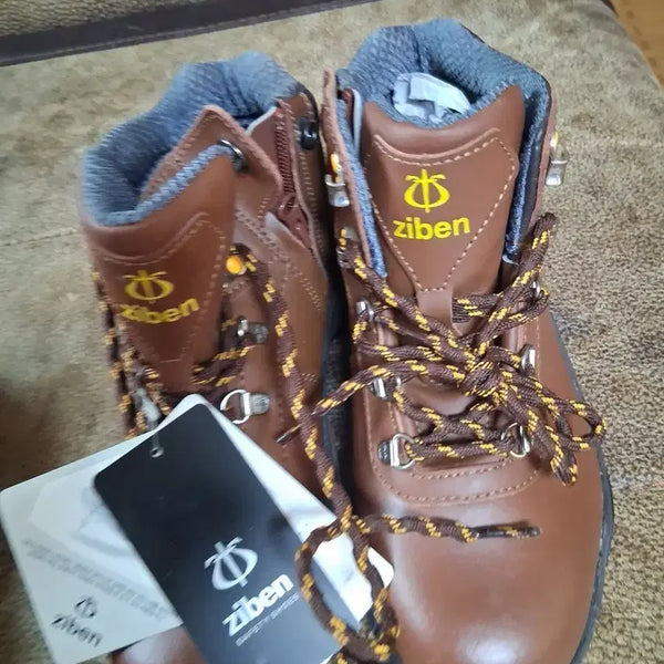 [BUNJANG] Ziben Safety Boots Brown 250mm / 지벤 안전화 브라운 250mm