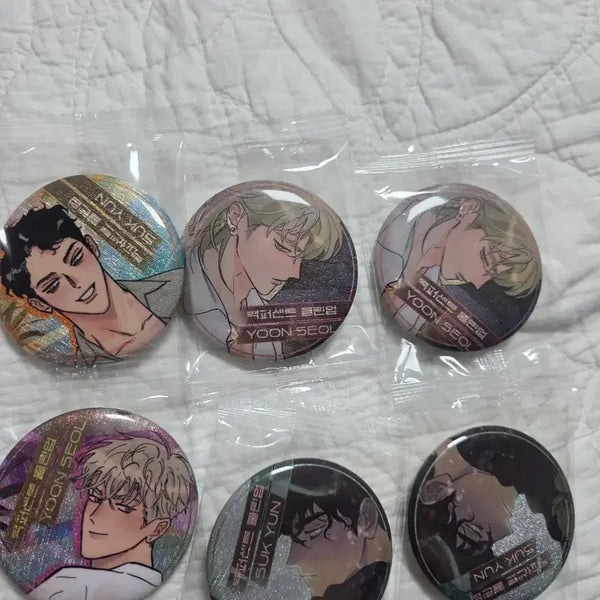 [BUNJANG] 100% Clean Up Goods Badge Set Bundle / 백퍼센트클린업 굿즈 뱃지 세트 일괄 처분
