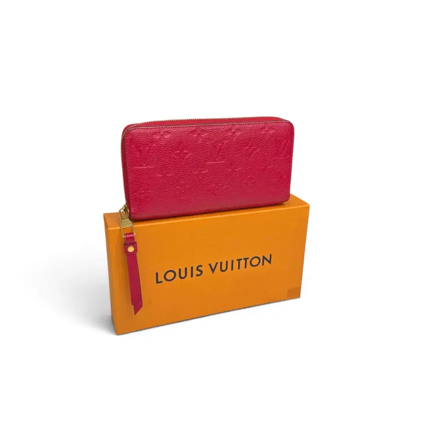 [BUNJANG] Louis Vuitton Monogram Empreinte Zippy Wallet Red / [최저가]루이비통 앙프렝뜨 지피 월릿 레드 M63691