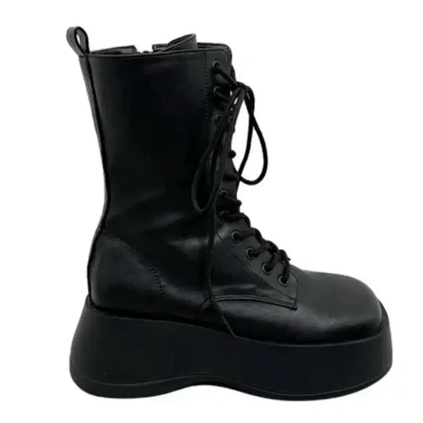 [BUNJANG] Modi Mood Platform Chunky Heel Mid-Long Boots / 모디무드 플랫폼 통굽 미들 롱 부츠 230 220 워커 10cm 스탠딩화