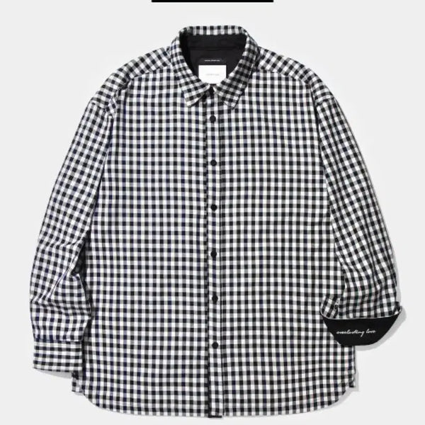 [BUNJANG] Diamond Layla Mix Check Shirt Jacket Black Navy / (단순개봉) 다이아몬드 레이라 블랙 네이비 믹스 체크 셔츠 자켓