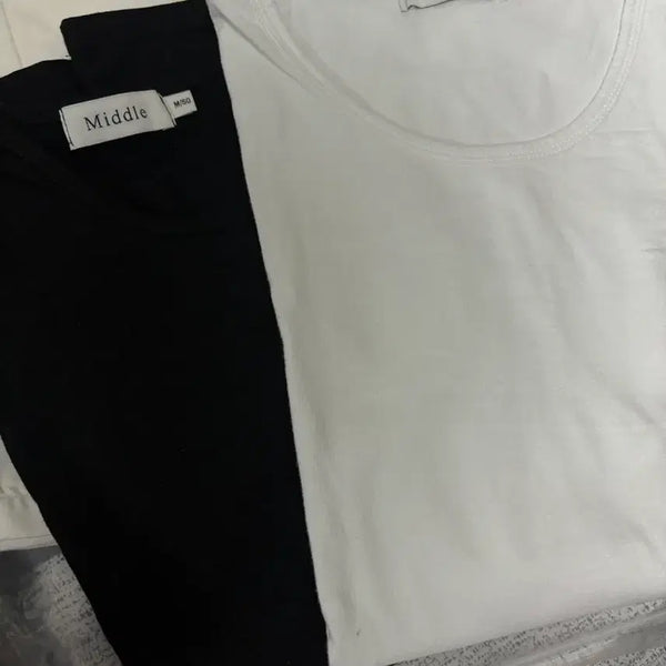 [BUNJANG] U-Neck T-Shirt / U넥 티셔츠