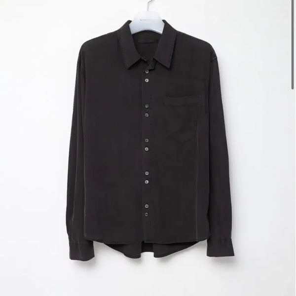 [BUNJANG] Haechingroom Lana Shirt Dyed Charcoal / 5)해칭룸 라나셔츠 다이드차콜