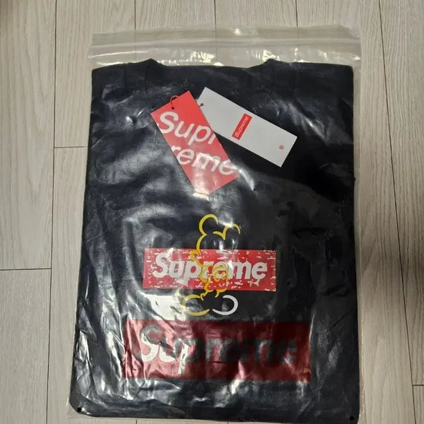 [BUNJANG] Supreme Mickey Mouse Box Logo T-Shirt Black L / 슈프림 미키바우스 반팔티 블랙 L