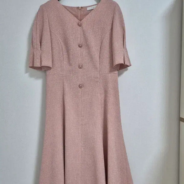 [BUNJANG] J.J. GOTS Pink Check Pattern Long Dress / JJ지고트 핑크 체크 패턴 롱 원피스