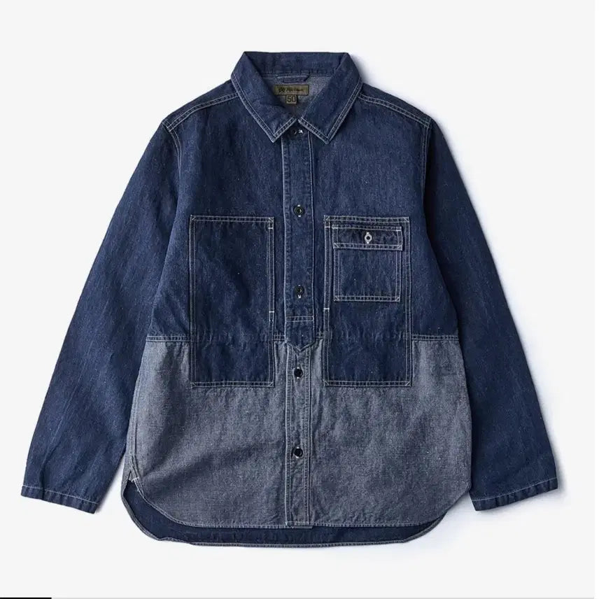 [BUNJANG] Nigel Cabourn Utility Shirt Denim Jacket 48 / 나이젤카본 유틸리티 셔츠 데님 자켓 워크웨어 48