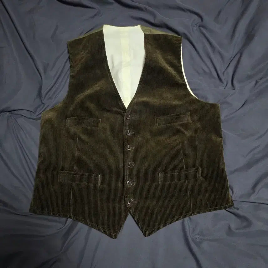 [BUNJANG] Polo 24FW Corduroy Vest Dark Brown / 폴로 24FW 코듀로이베스트 다크브라운 42R
