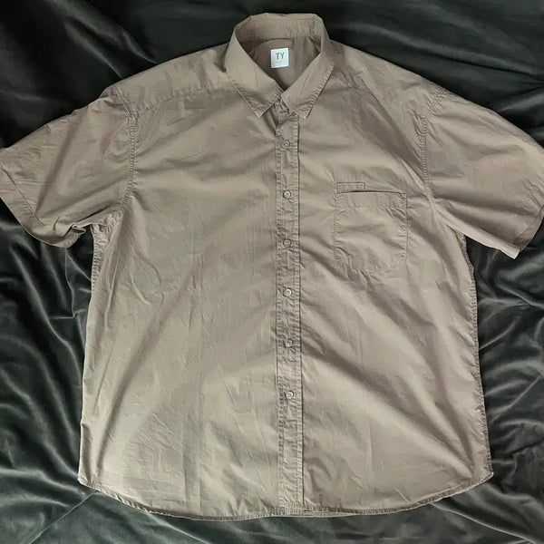 [BUNJANG] TY Twle Young Short Sleeve Shirt L Mocha / TY 틀영 올데이 반팔 셔츠 L 모카