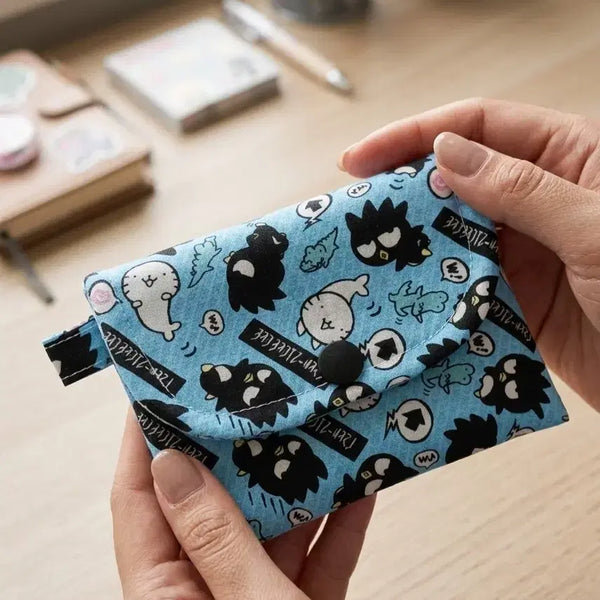 [BUNJANG] Badtz-Maru Snap Button Card Holder / 배드바츠마루 똑딱이 카드지갑