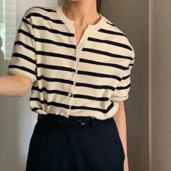 [BUNJANG] Connecting The Dots CTD Stripe Cardigan / 커넥팅더닷 ctd 스트라이프 가디건