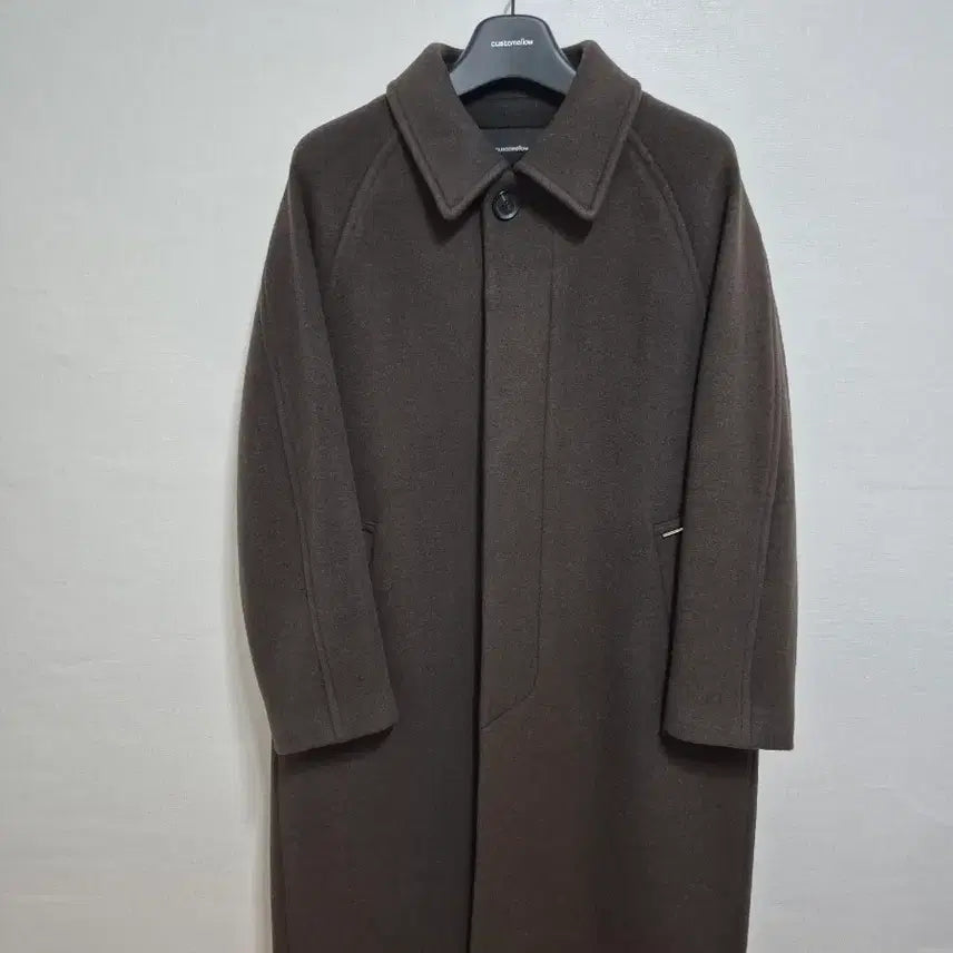 [BUNJANG] Customellow Cashmere Balmacaan Coat / 커스텀멜로우 캐시미어 발마칸 코트