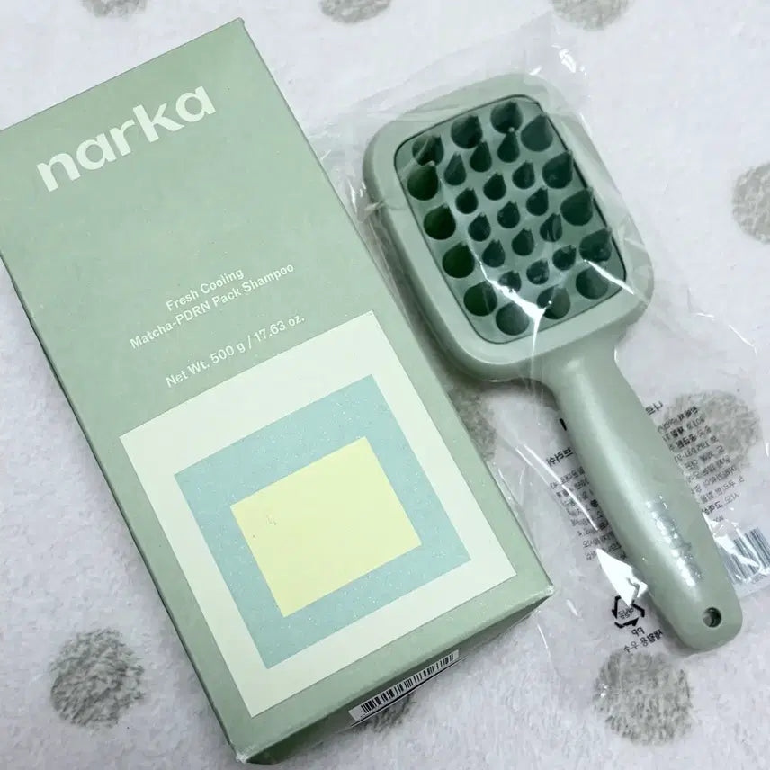 [BUNJANG] Narca Fresh Cooling Matcha PDRN Pack Shampoo + Brush (Sealed) / 나르카 프레시 쿨링 말차 PDRN 팩샴푸 + 브러쉬