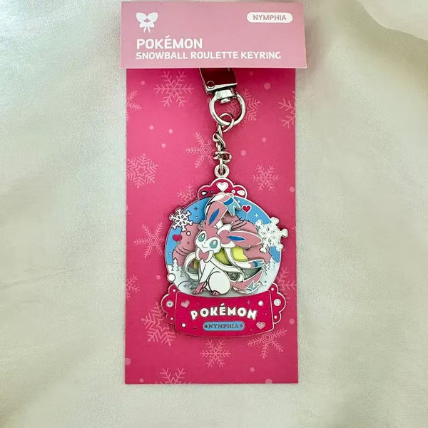 [BUNJANG] Pokemon Nymphia Snow Globe Roulette Keyring / 님피아 포켓몬 스토어 스노우볼 룰렛 키링