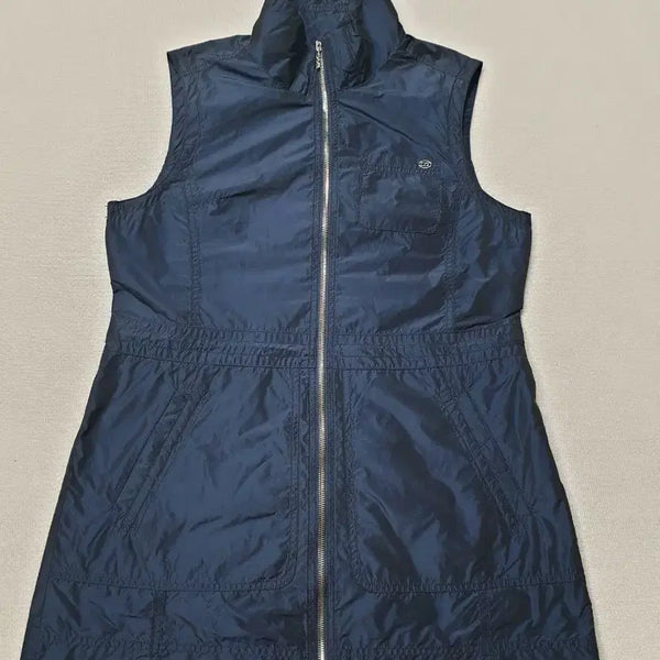 [BUNJANG] Cutter & Buck Navy Zip-Up Long Vest Women's Size 95 / 커터앤벅 네이비 집업 바람막이 롱베스트 여성95