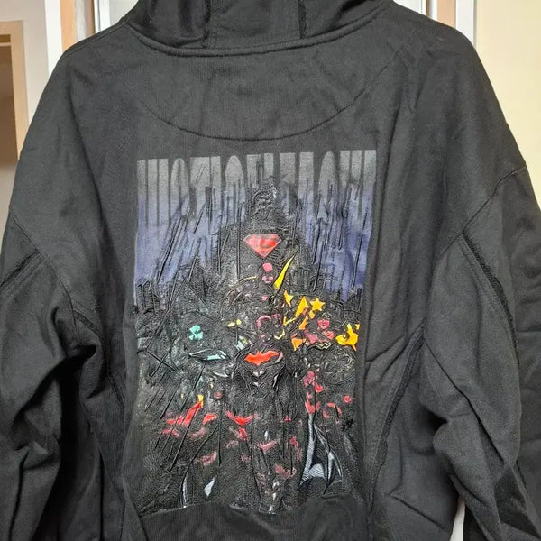 [BUNJANG] Songzio Homme Justice League Embroidery Hoodie / (48)송지오옴므 저스티스 리그 자수 후드티