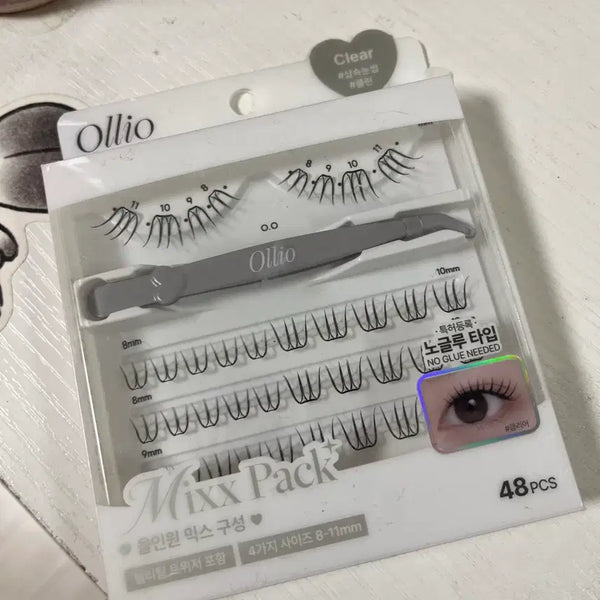 [BUNJANG] Olio Mix Pack Lash No-Glue with Tweezers / 올리오 믹스팩 속눈썹 노글루 새상품 트위저 포함