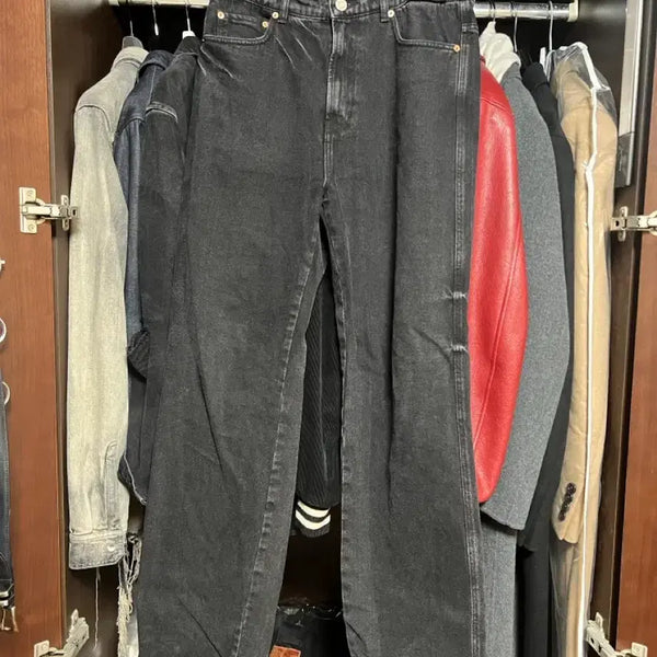 [BUNJANG] RECTO Theo Washed Denim Black Pants / [S] 렉토 테오 워시드 데님 블랙 팬츠