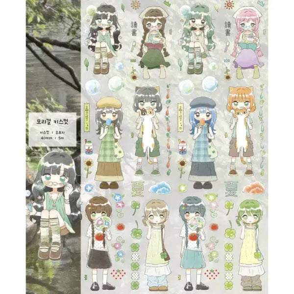 [BUNJANG] Hell Store Mori Girl Kiss Cut Stickers / 지옥상점 모리걸 키스컷