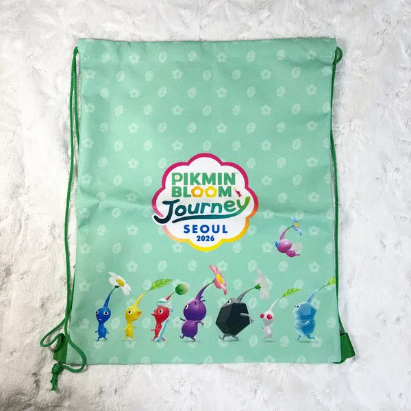 [BUNJANG] Pikmin Bloom Journey Seoul 2026 String Bag / 피크민 블룸 저니 서울 2026 스트링백ㅣ닌텐도팝업메지루시가챠피규어누이인형얼음반짝바위보라빨강파랑노랑4젤리키링특전포카공구