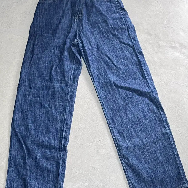 [BUNJANG] Slowand Air Long Fit Summer Jeans (Dark Blue) / 슬로우앤드 에어롱핏 여름 청바지 진청