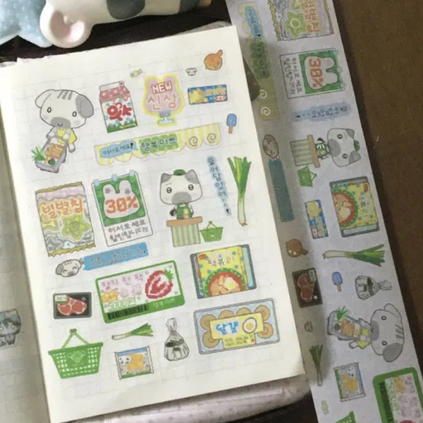[BUNJANG] Kim Moyanggun Grocery Shopping Kiss Cut Sticker / 김모양군 장을 봐요 키스컷