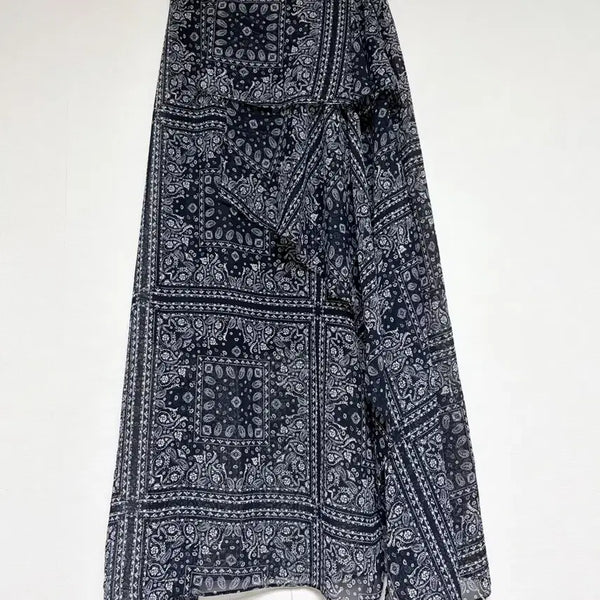 [BUNJANG] Paisley Wrap Style Long Skirt / 페이즐리 랩스타일 롱스커트