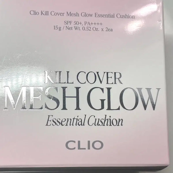 [BUNJANG] Clio Kill Cover Mesh Glow Essential Cushion (19C) + Coringco No-Glue Muse False Lashes Set / 클리오 에센셜 쿠션 19c + 코링코 노글루 뮤즈 새상품