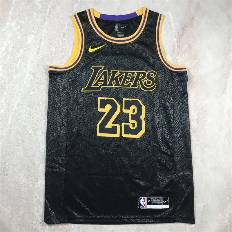 [BUNJANG] Los Angeles Lakers LeBron James #23 Black Python Basketball Jersey 2025 / NBA 농구복 2025년 레이커스 23호 르브론 제임스 블랙 파이톤