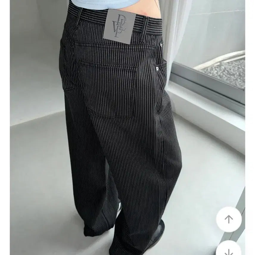 [BUNJANG] Oi Cott Stripe Denim Pants (M) / 에이블리 오이콧토 스트라이프 데님 팬츠